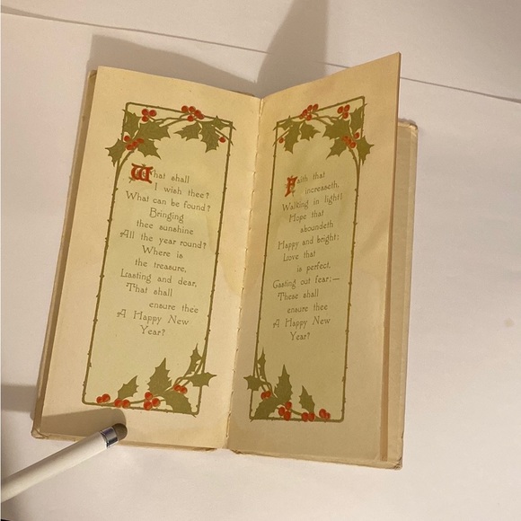 “New Year Cheer” Antique 1910 Poetry Book - Picture 6 of 12